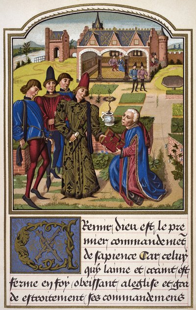 Georges Chastellain offers his book to Charles, Duke of Burgundy, from 